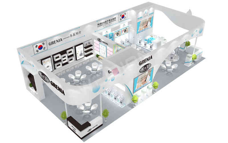 特裝展臺(tái)韓國EOS美博會(huì)廣州廣交會(huì)展臺(tái)設(shè)計(jì)搭建