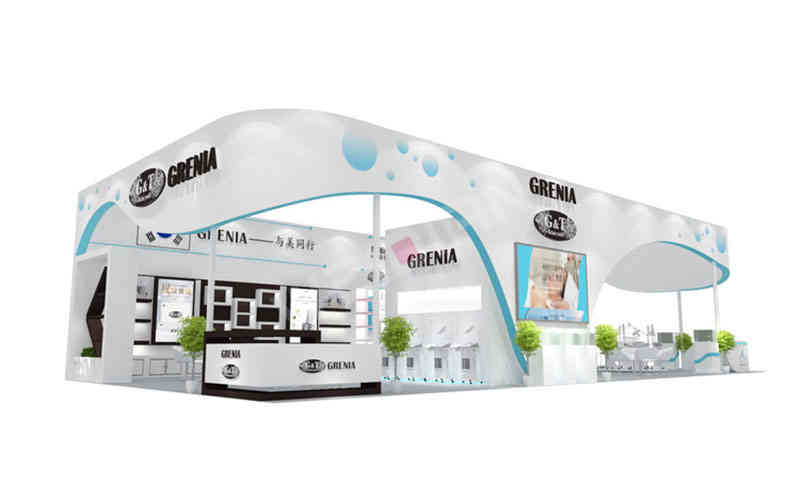 特裝展臺(tái)韓國EOS美博會(huì)廣州廣交會(huì)展臺(tái)設(shè)計(jì)搭建
